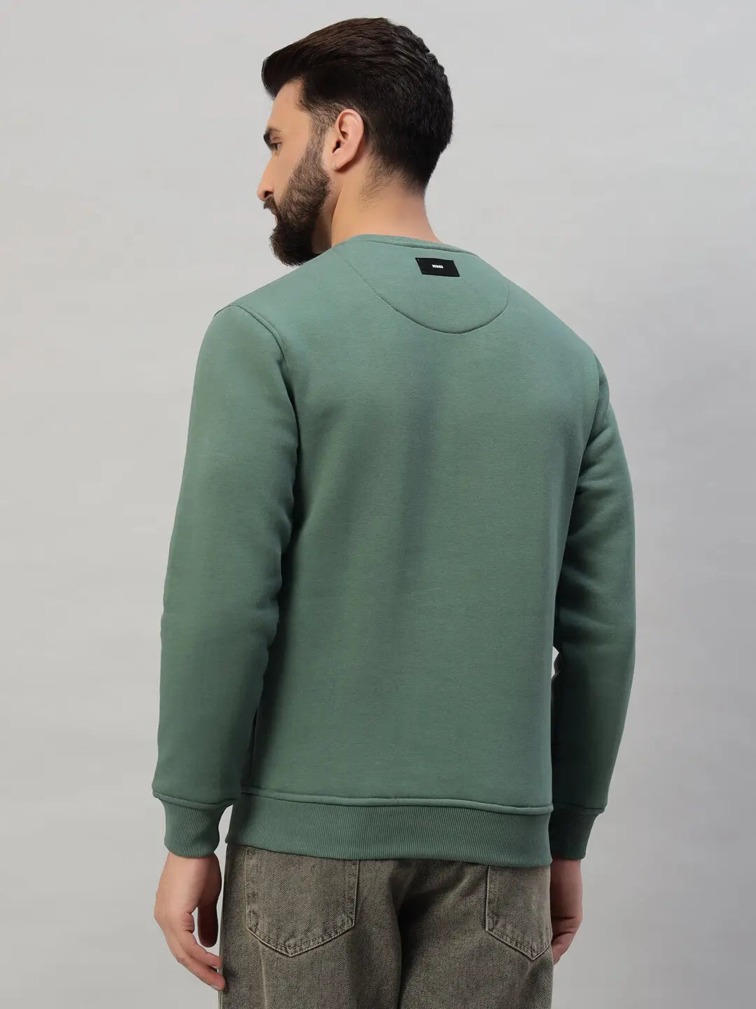 Printed Round Neck Sweatshirt [A-3841]
