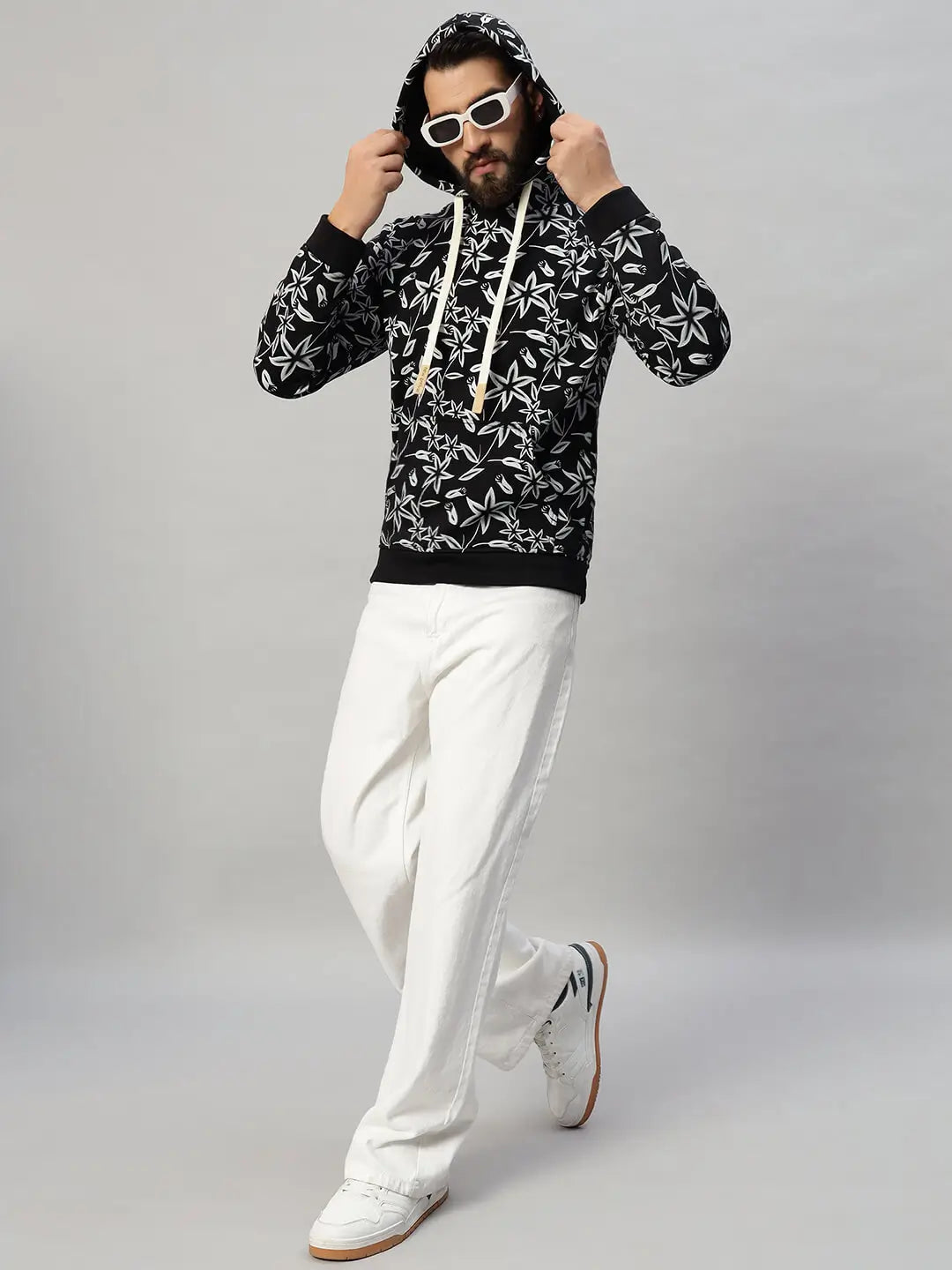 Hooded Printed Sweatshirt [B-4059]