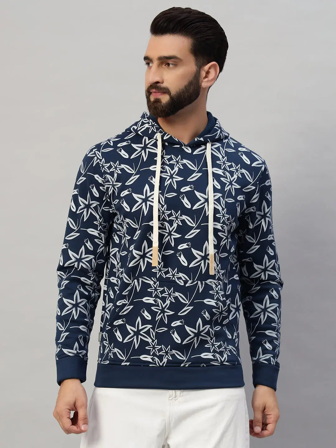 Hooded Printed Sweatshirt [B-4059]
