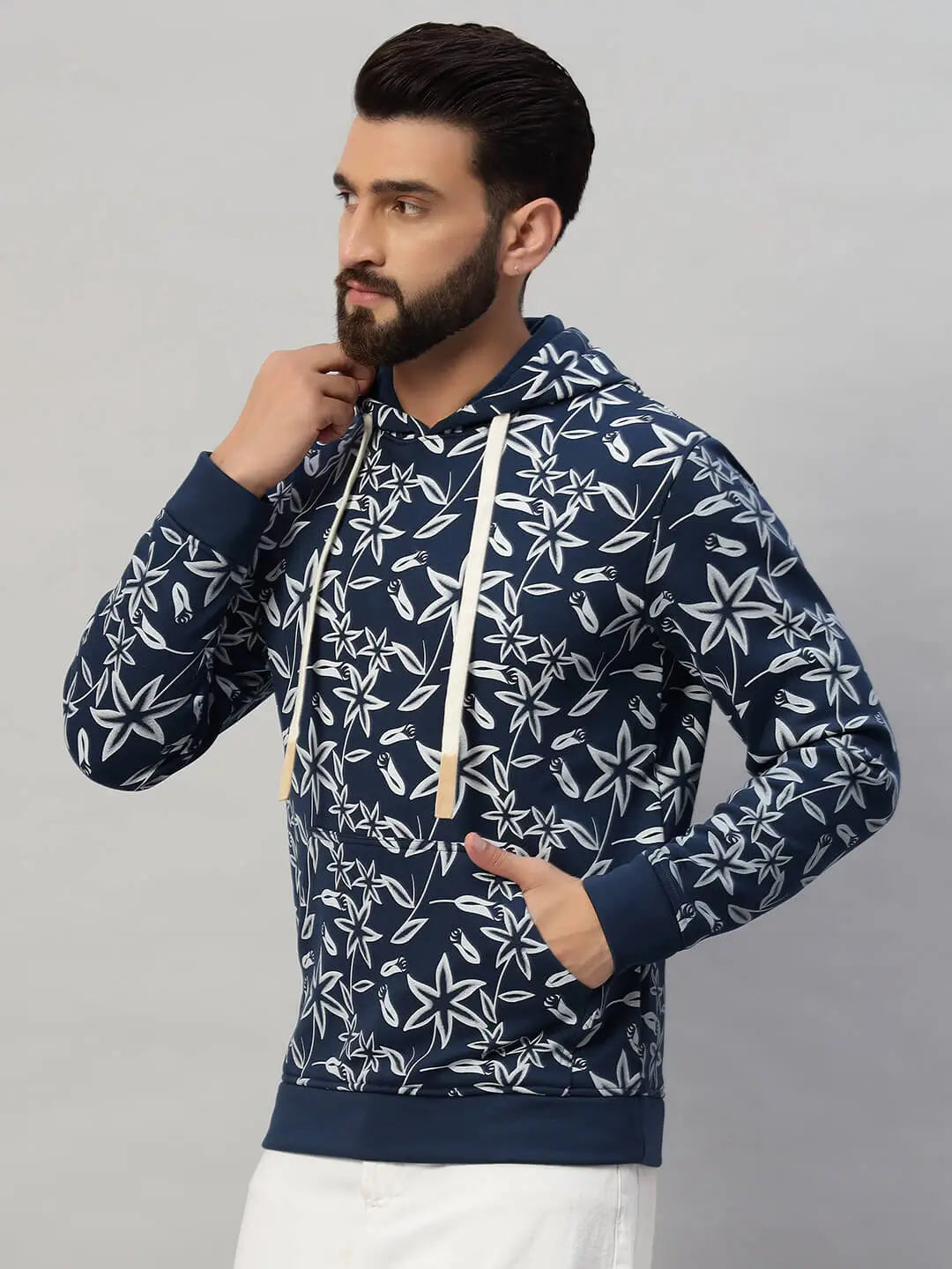 Hooded Printed Sweatshirt [B-4059]