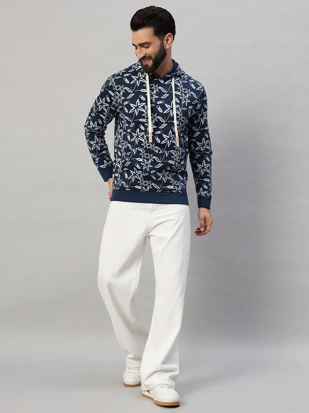 Hooded Printed Sweatshirt [B-4059]