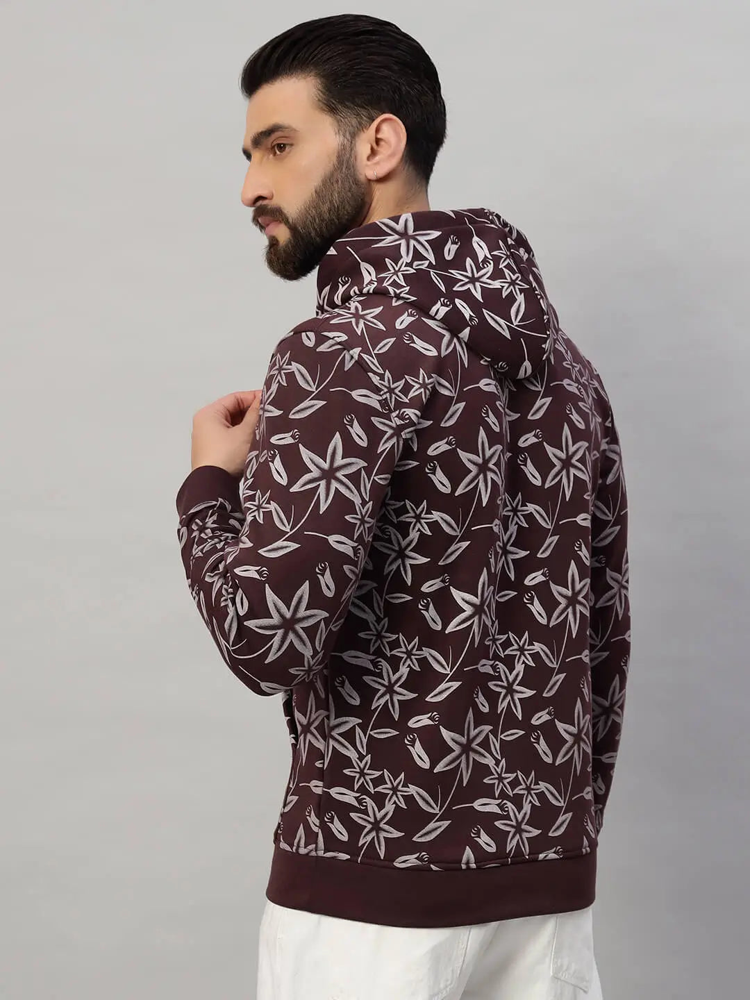 Hooded Printed Sweatshirt [B-4059]