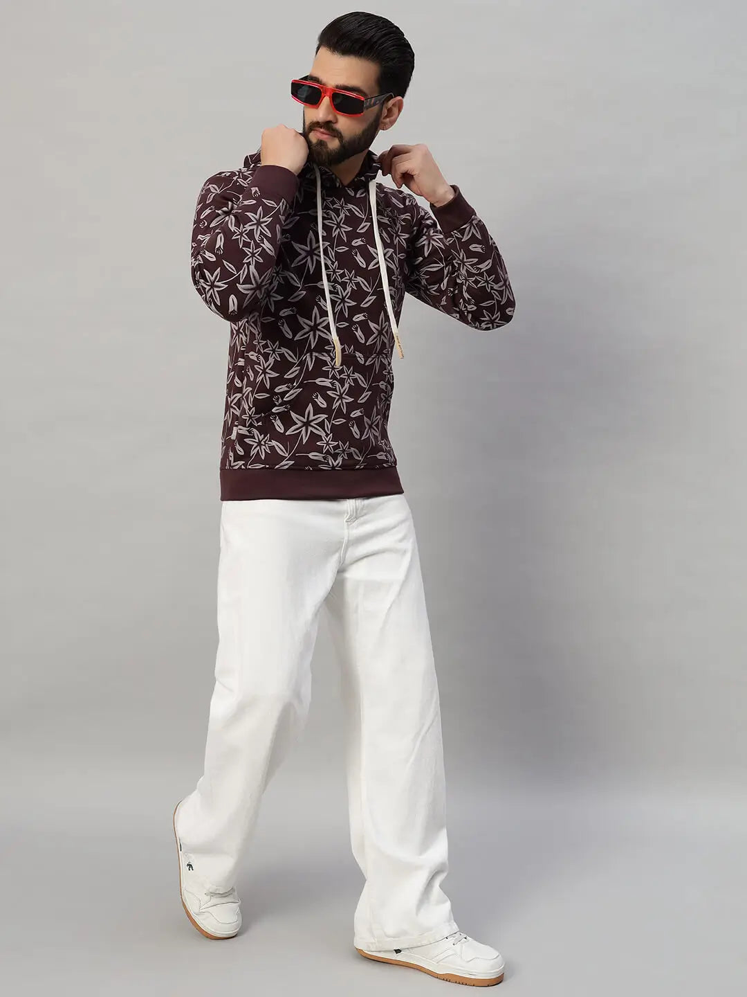 Hooded Printed Sweatshirt [B-4059]