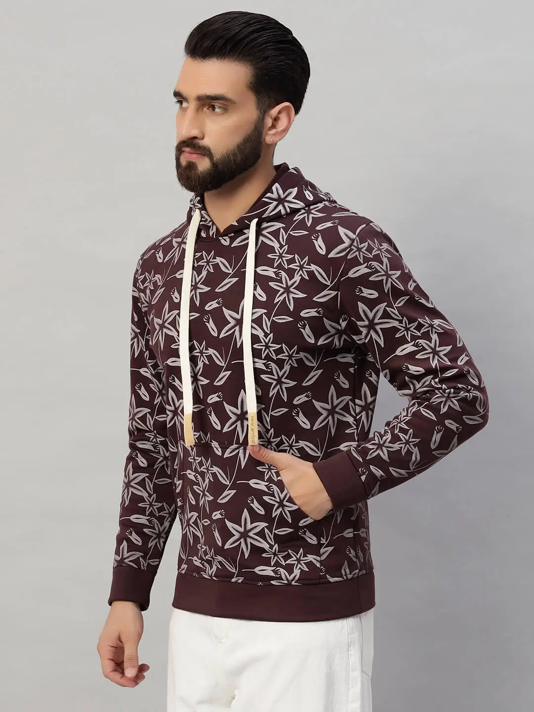 Hooded Printed Sweatshirt [B-4059]
