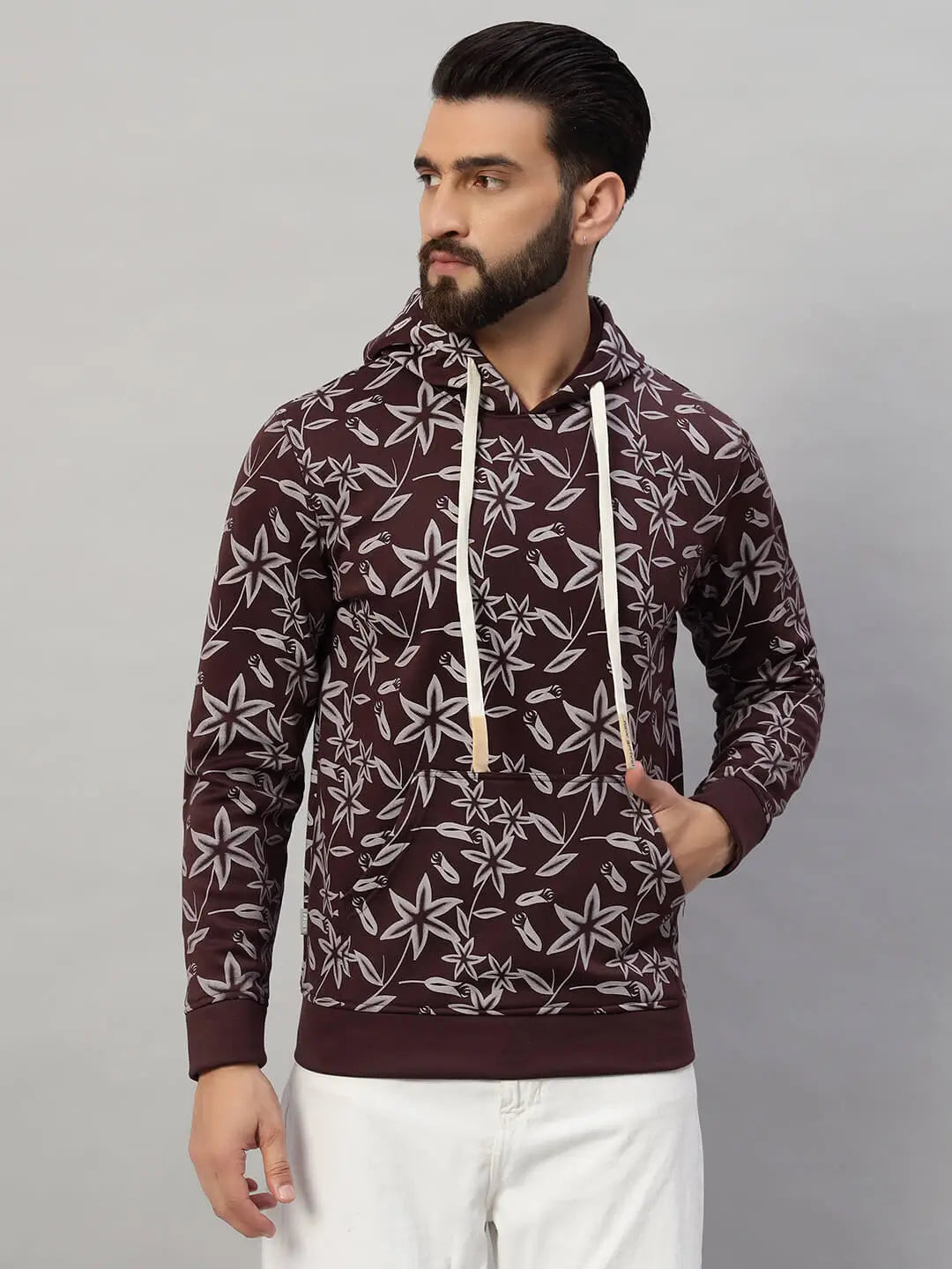 Hooded Printed Sweatshirt [B-4059]
