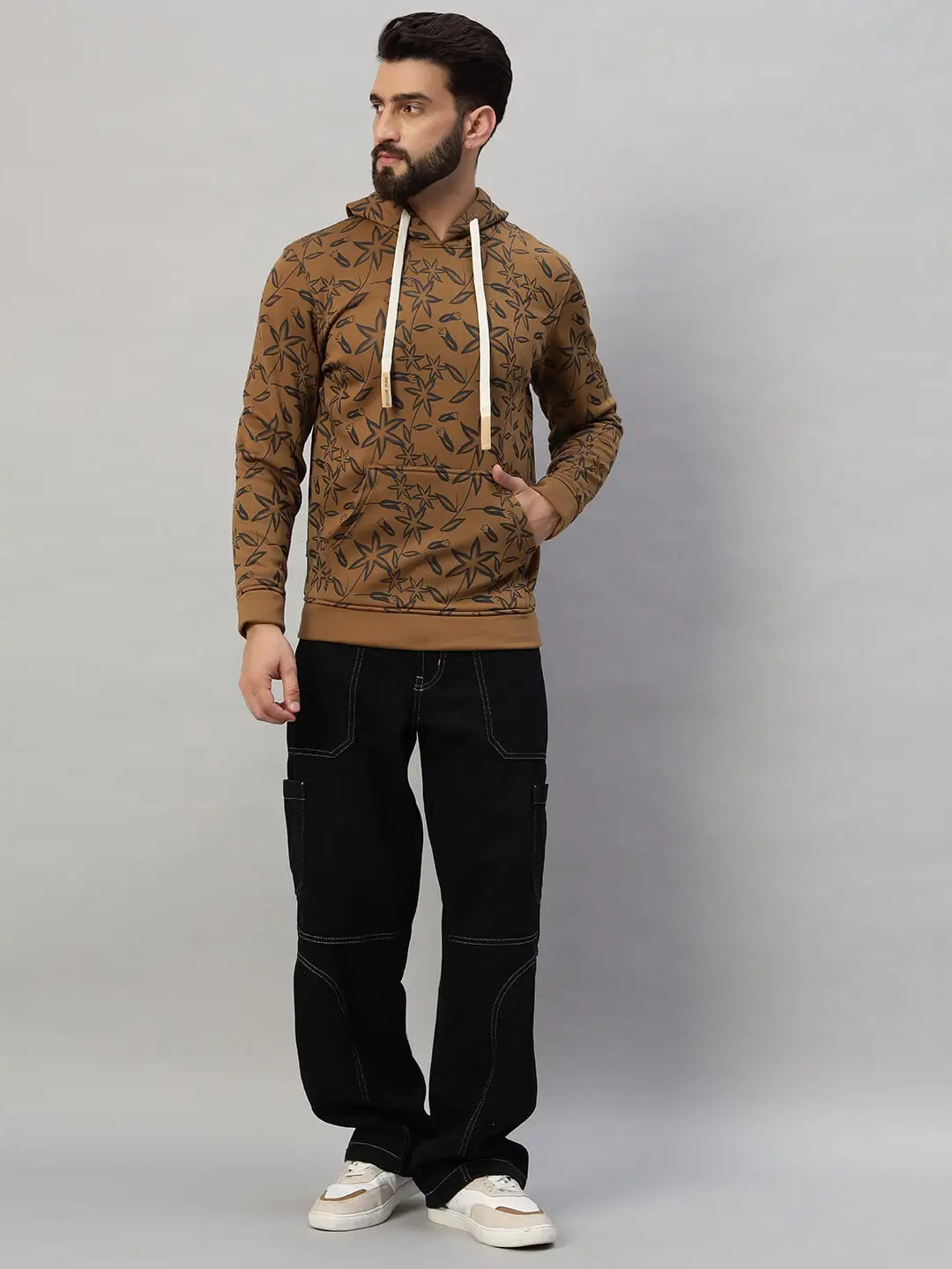 Hooded Printed Sweatshirt [B-4059]