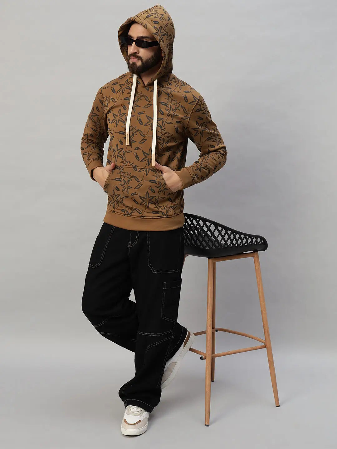 Hooded Printed Sweatshirt [B-4059]
