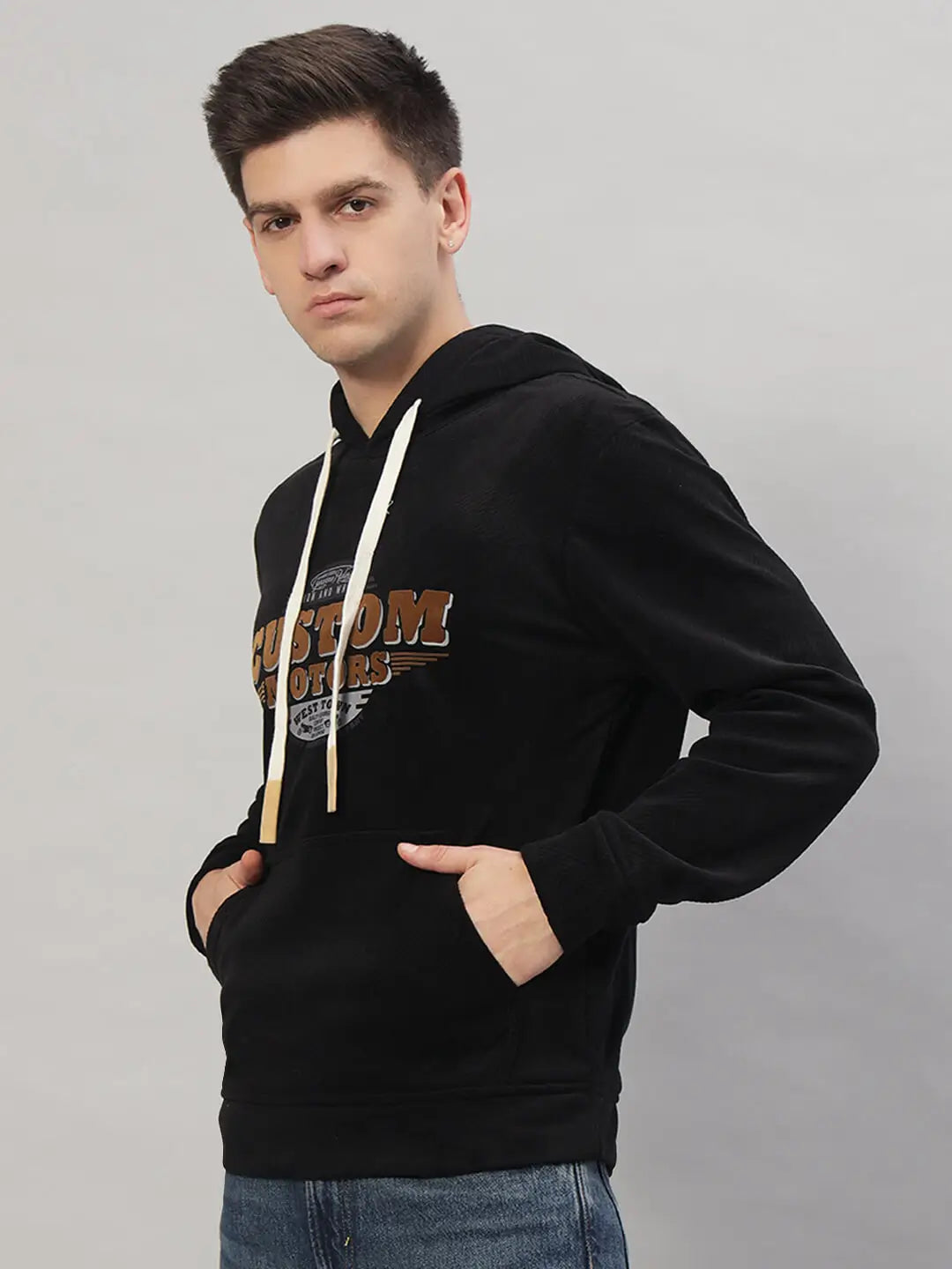 Hooded Printed Sweatshirt [F-3819]