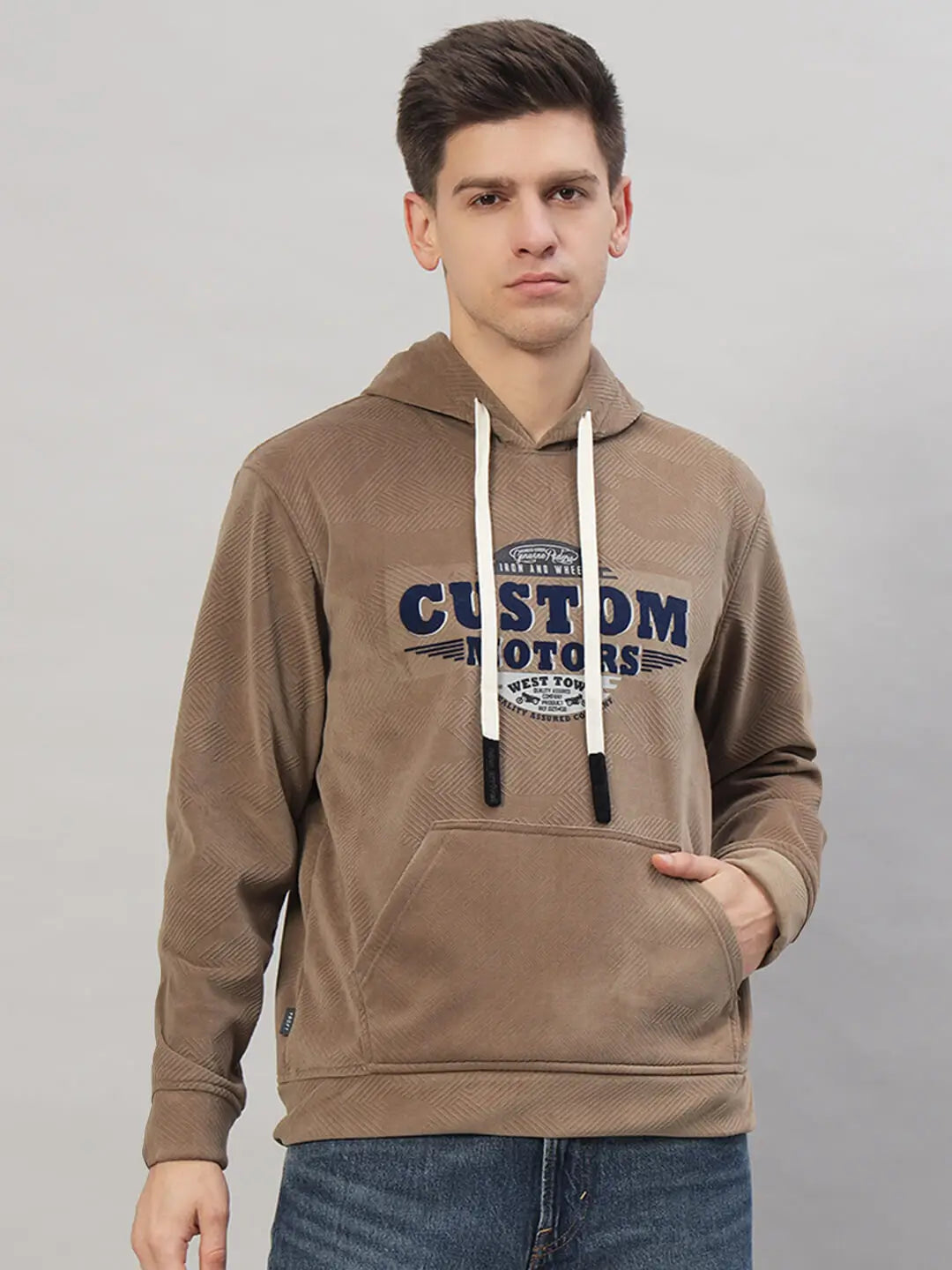 Hooded Printed Sweatshirt [F-3819]