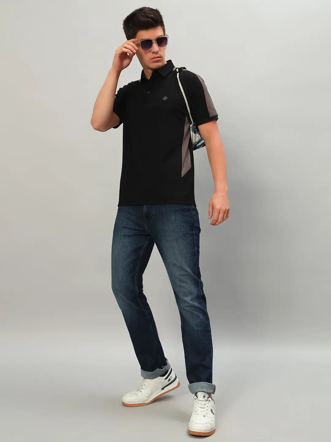 Edge Panel Polo Shirt [J-5440]