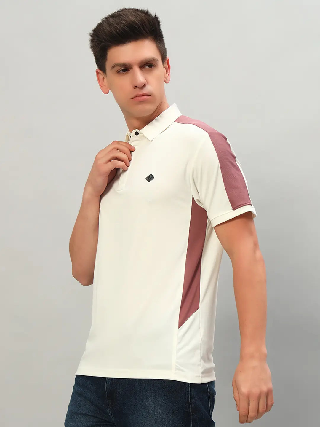 Edge Panel Polo Shirt [J-5440]