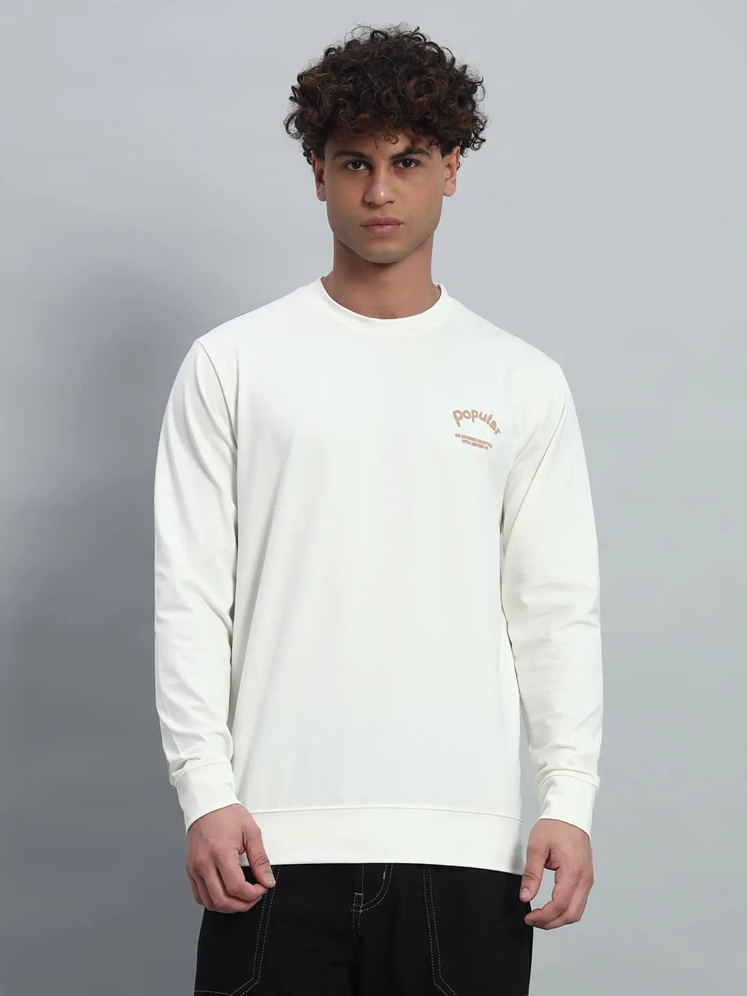 Printed Round Neck Sweatshirt [PW-B-3986]