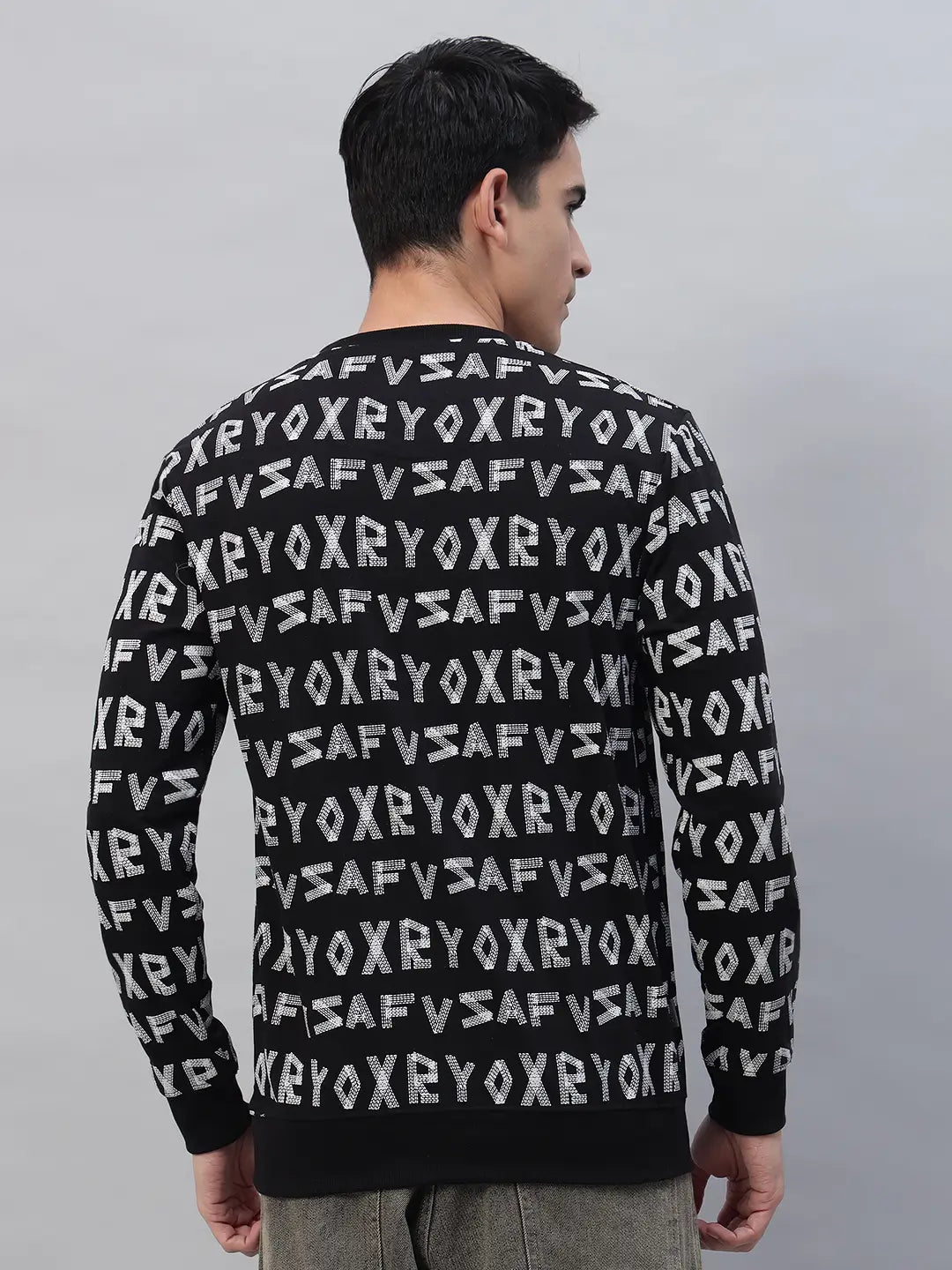 Printed Round Neck Sweatshirt [PW-J-4332]