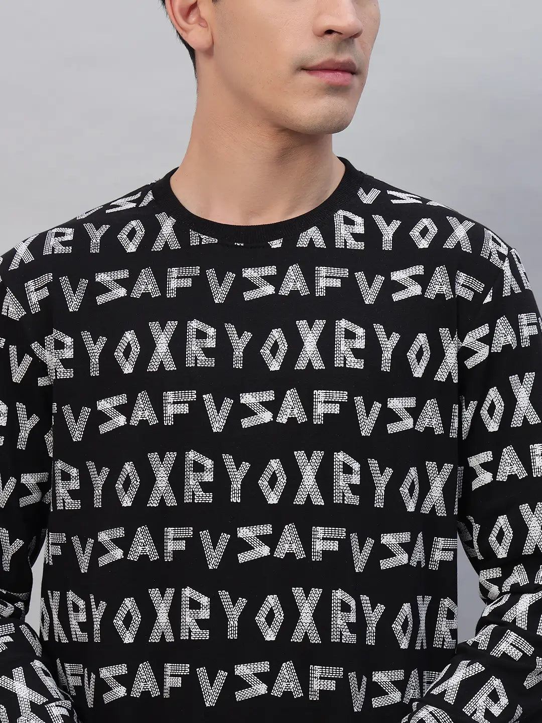 Printed Round Neck Sweatshirt [PW-J-4332]