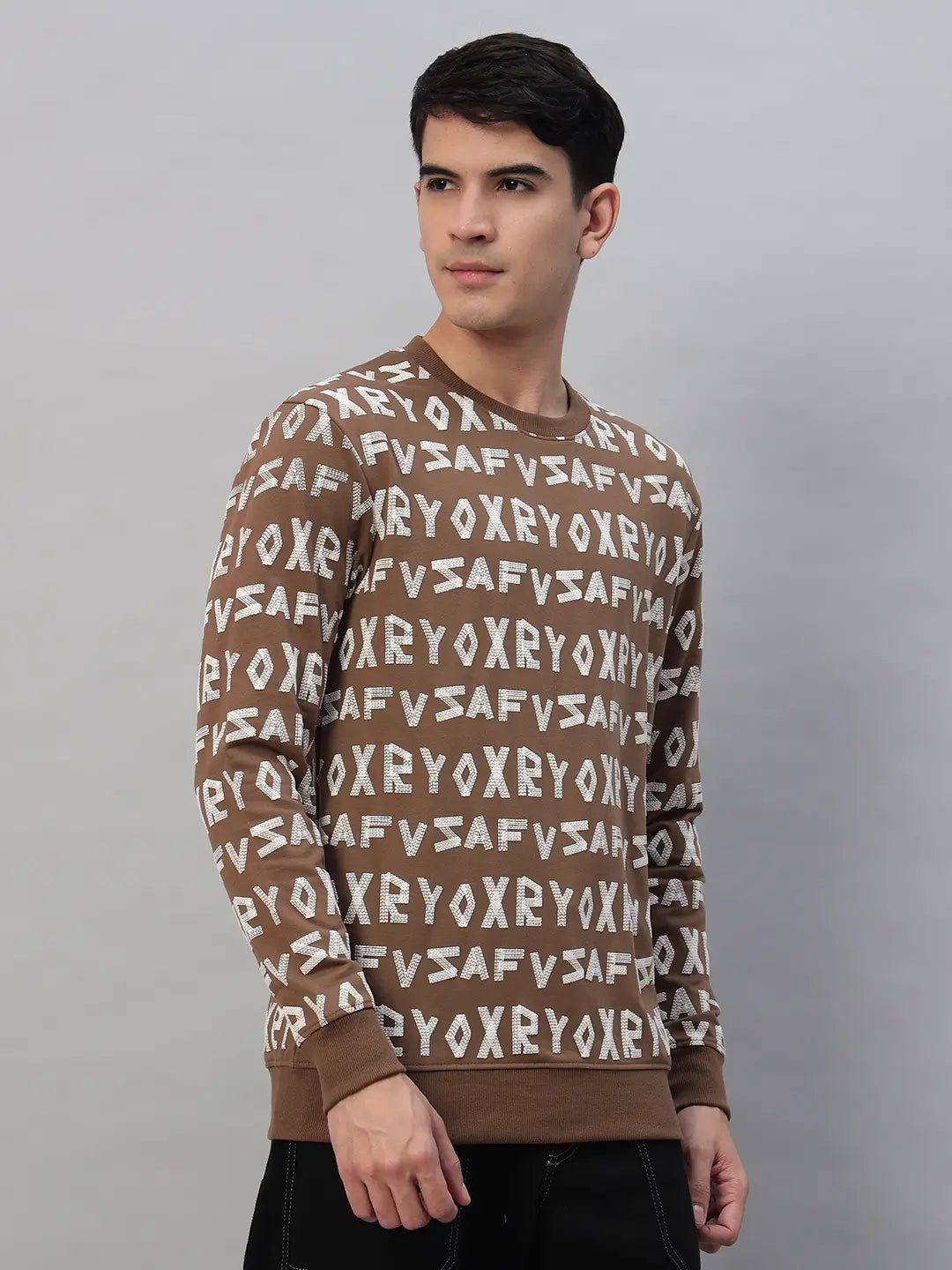 Printed Round Neck Sweatshirt [PW-J-4332]