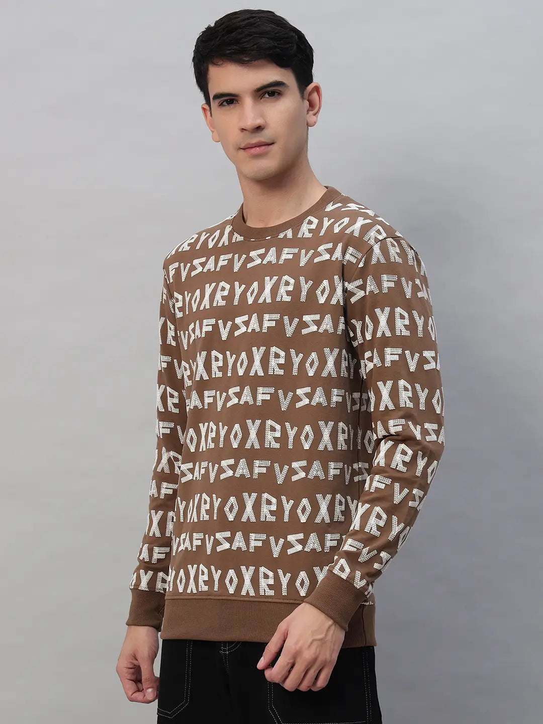 Printed Round Neck Sweatshirt [PW-J-4332]