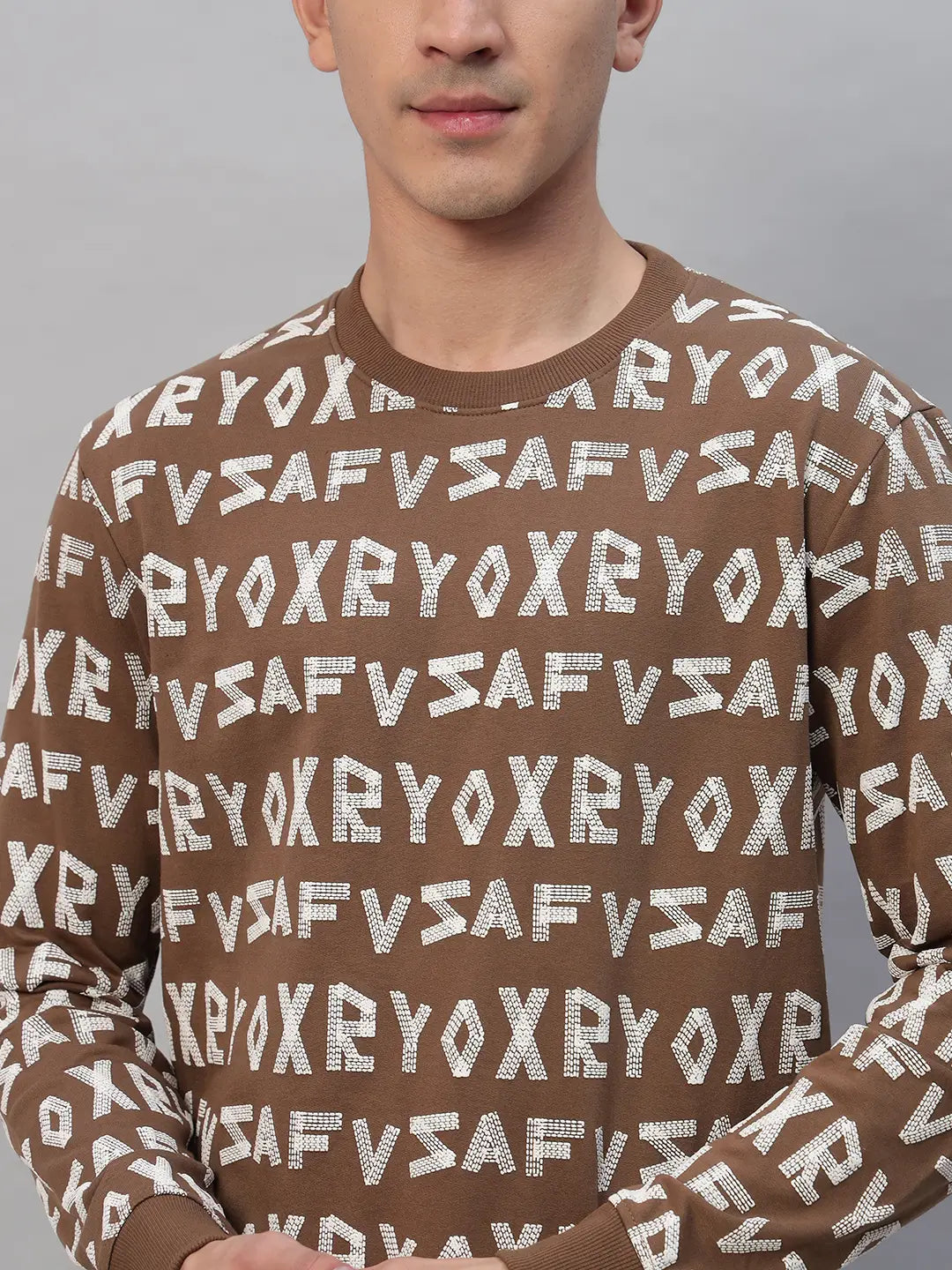 Printed Round Neck Sweatshirt [PW-J-4332]