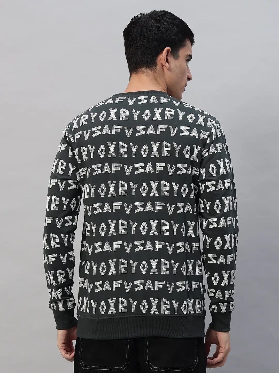 Printed Round Neck Sweatshirt [PW-J-4332]