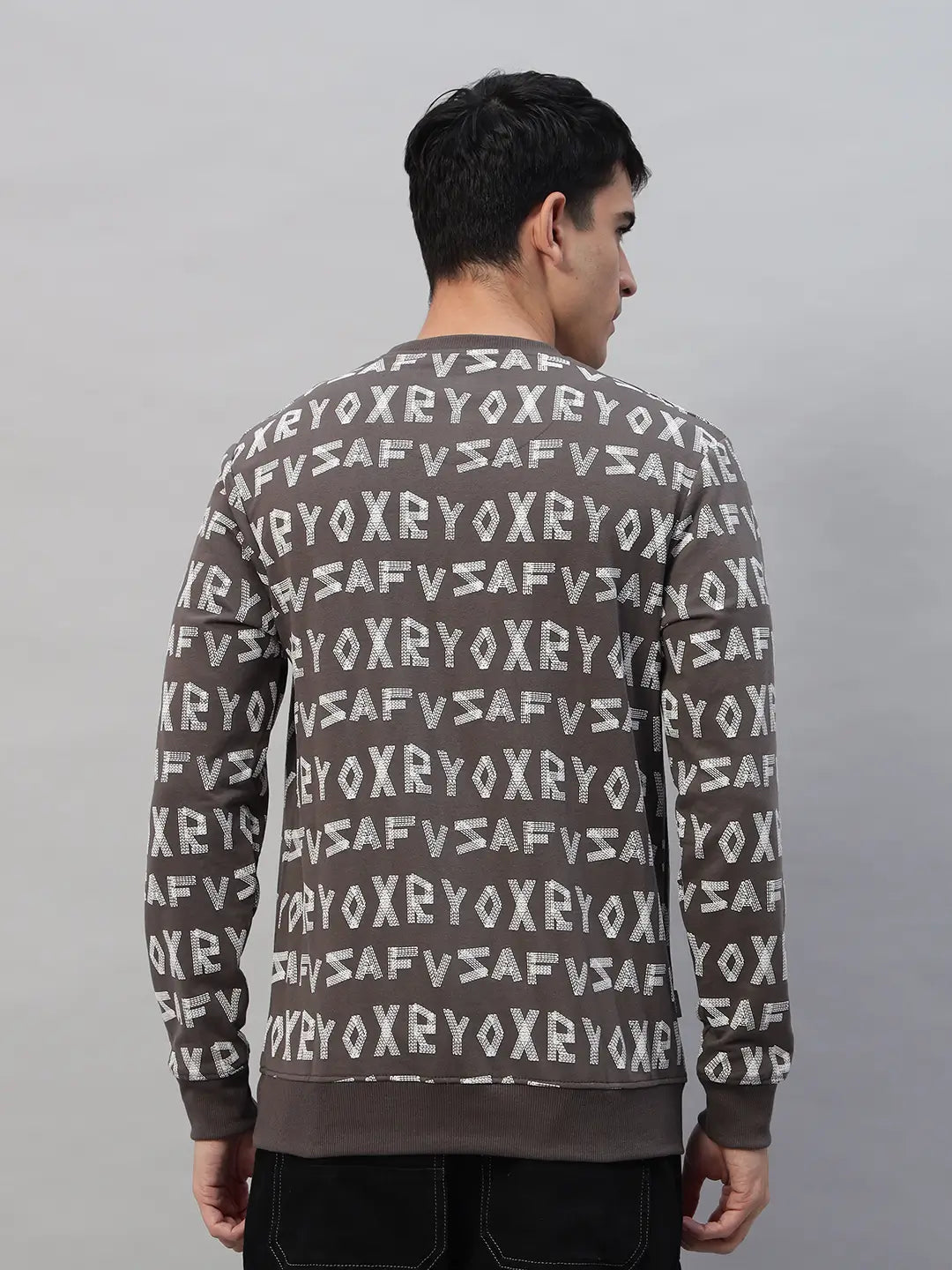 Printed Round Neck Sweatshirt [PW-J-4332]