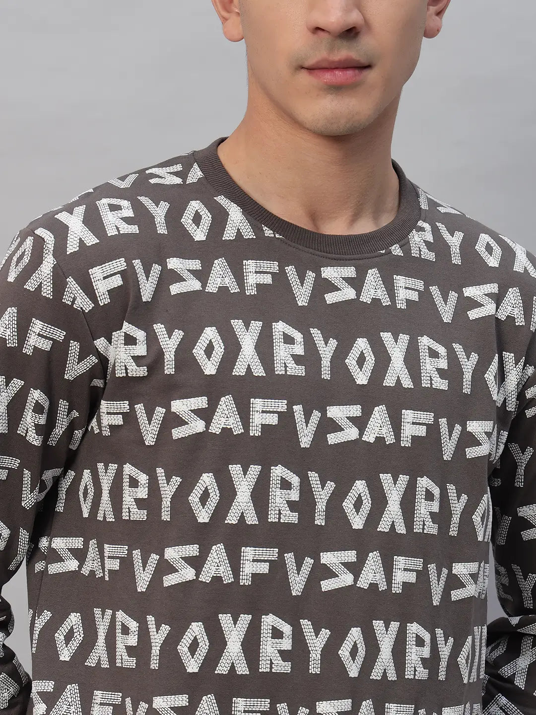 Printed Round Neck Sweatshirt [PW-J-4332]