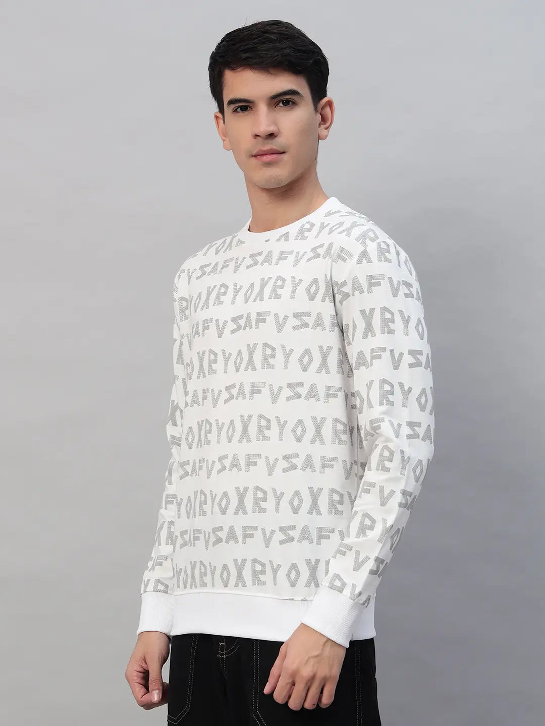 Printed Round Neck Sweatshirt [PW-J-4332]
