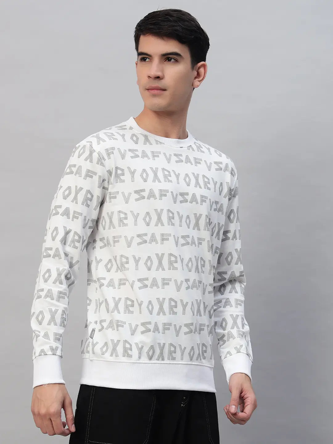 Printed Round Neck Sweatshirt [PW-J-4332]