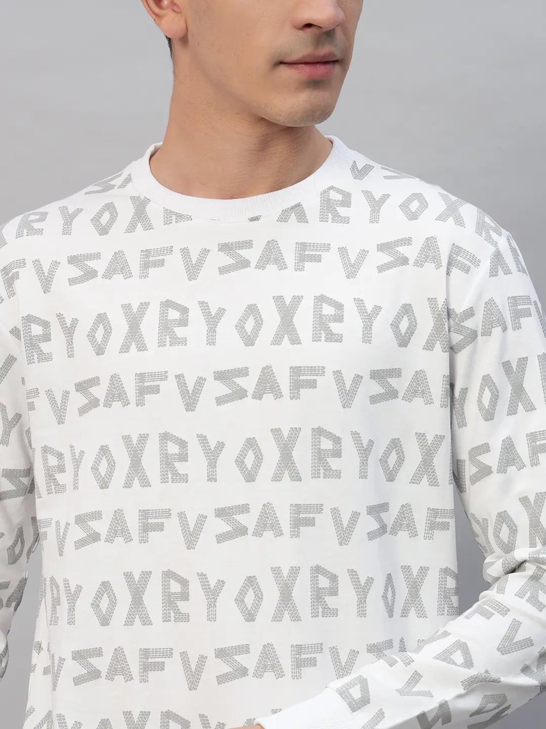 Printed Round Neck Sweatshirt [PW-J-4332]