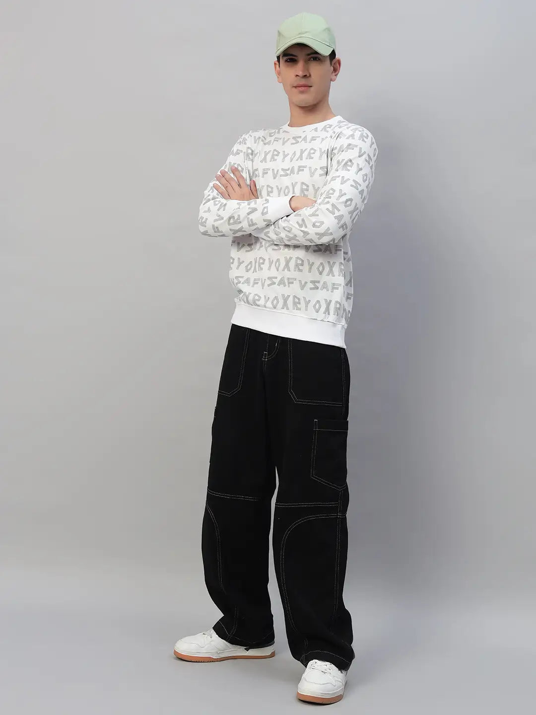 Printed Round Neck Sweatshirt [PW-J-4332]