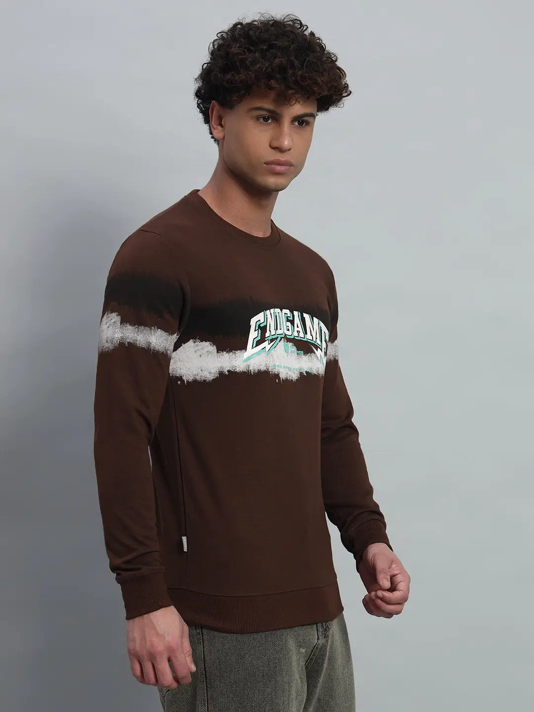 Printed Round Neck Sweatshirt [PW-JE-137]