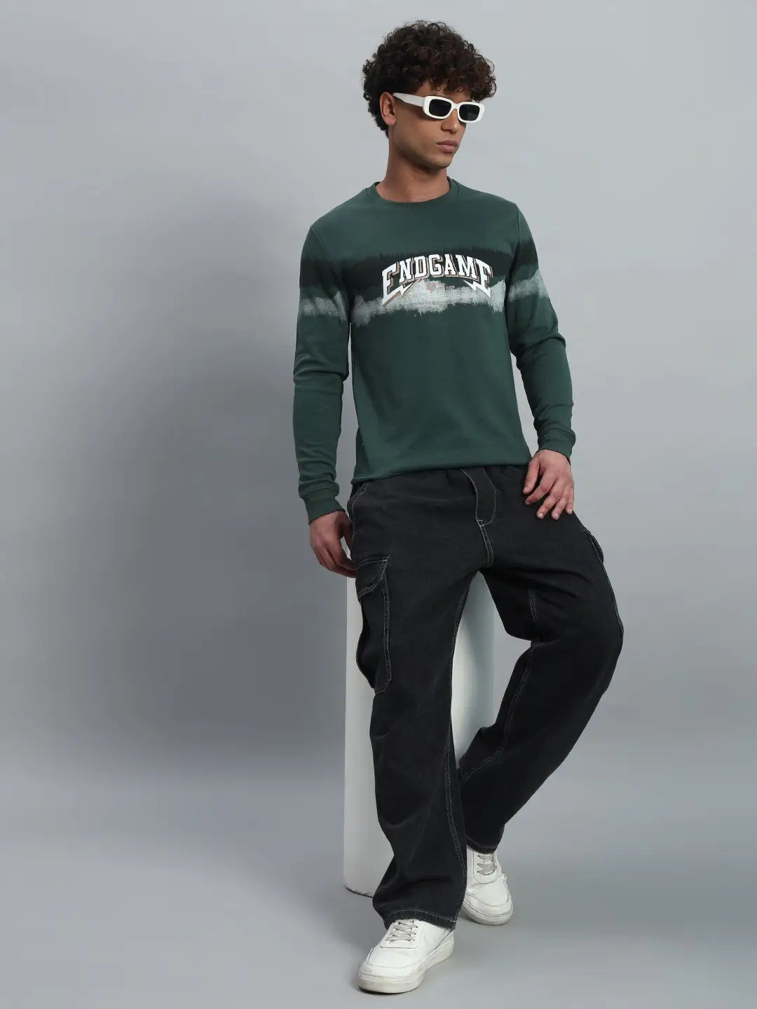 Printed Round Neck Sweatshirt [PW-JE-137]