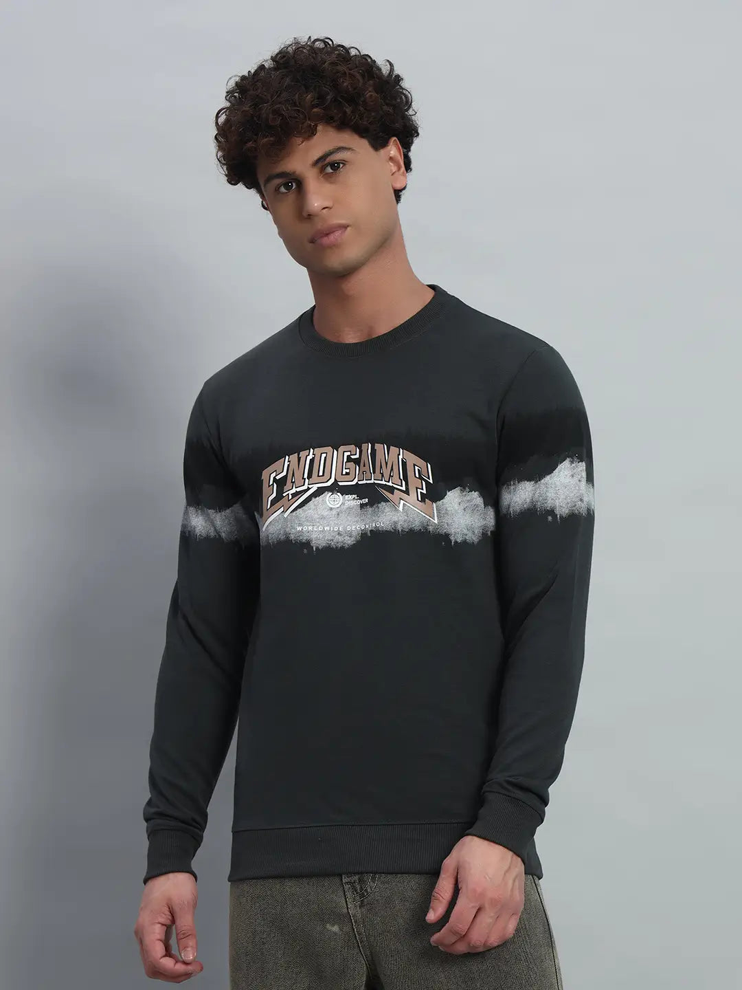 Printed Round Neck Sweatshirt [PW-JE-137]