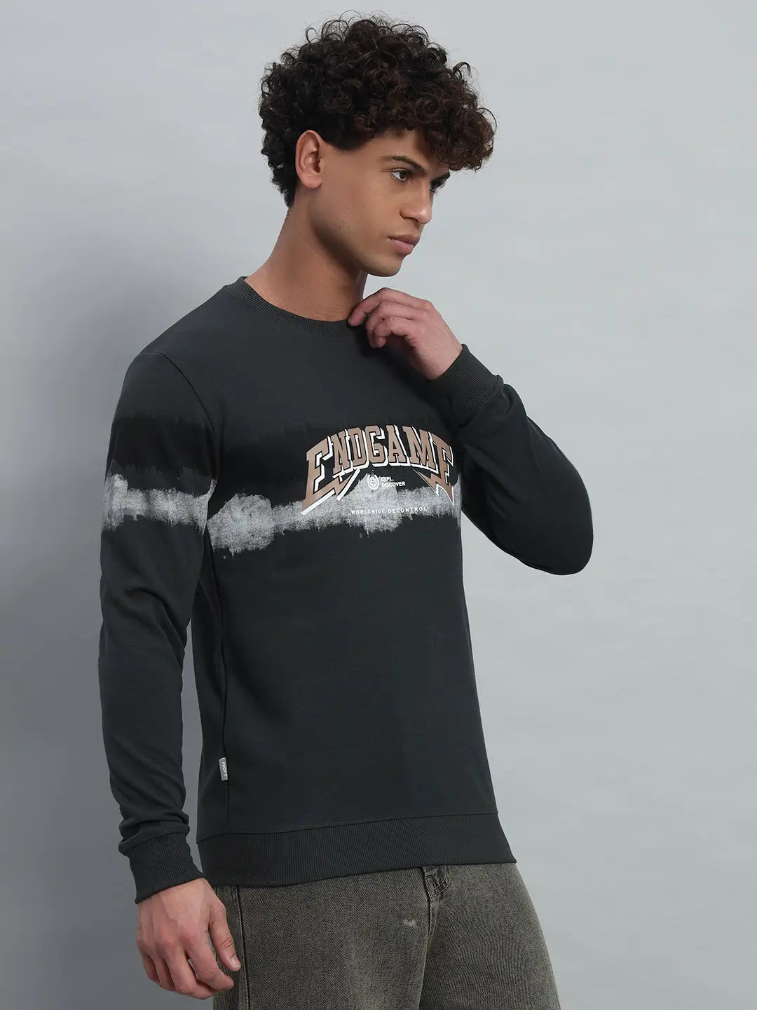 Printed Round Neck Sweatshirt [PW-JE-137]