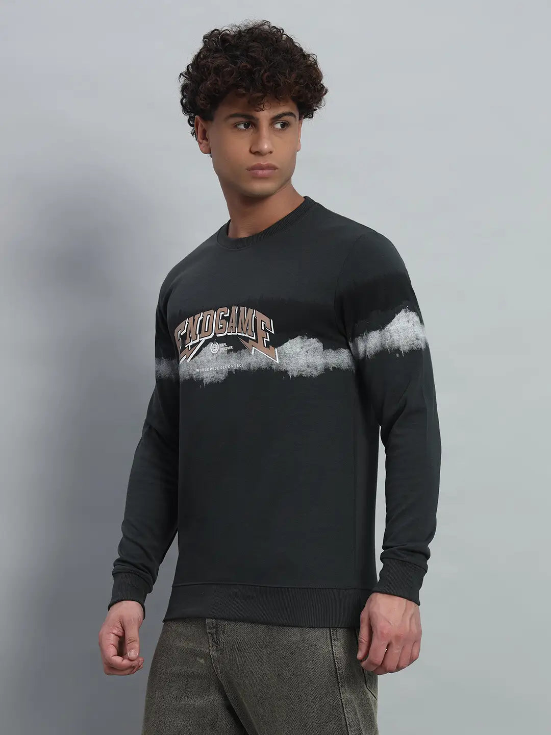Printed Round Neck Sweatshirt [PW-JE-137]