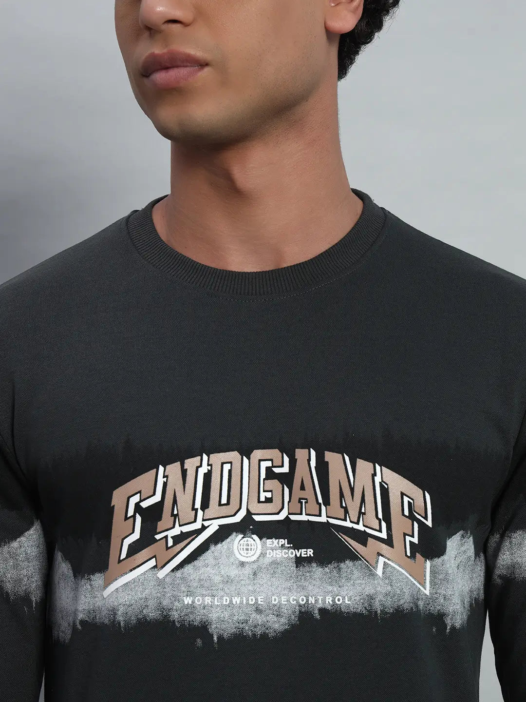 Printed Round Neck Sweatshirt [PW-JE-137]