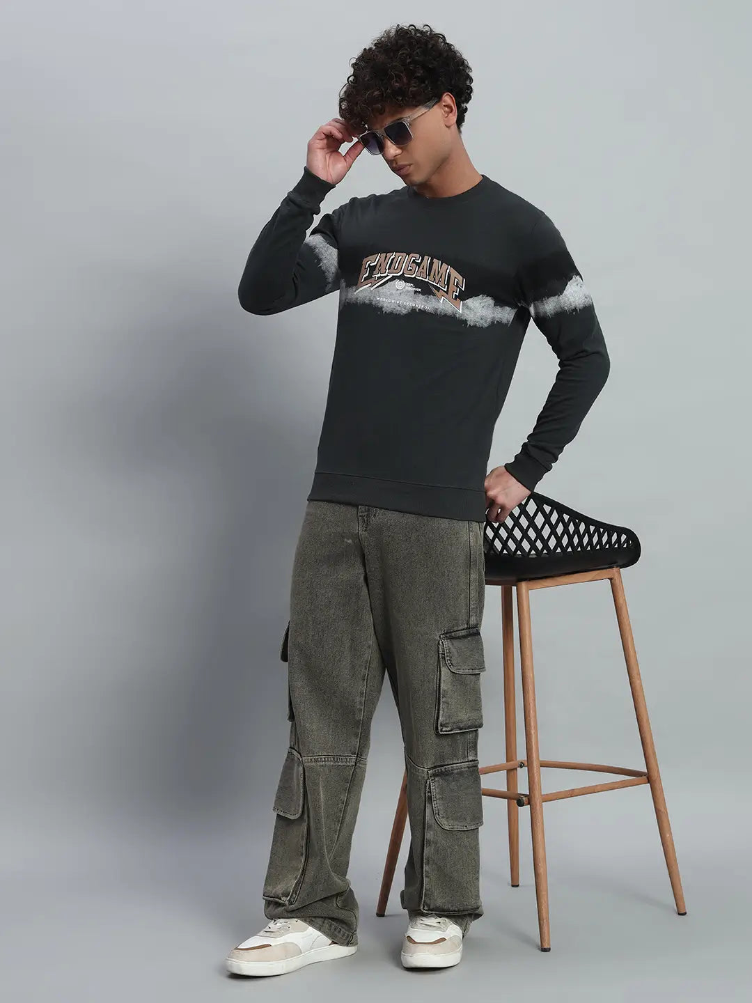 Printed Round Neck Sweatshirt [PW-JE-137]