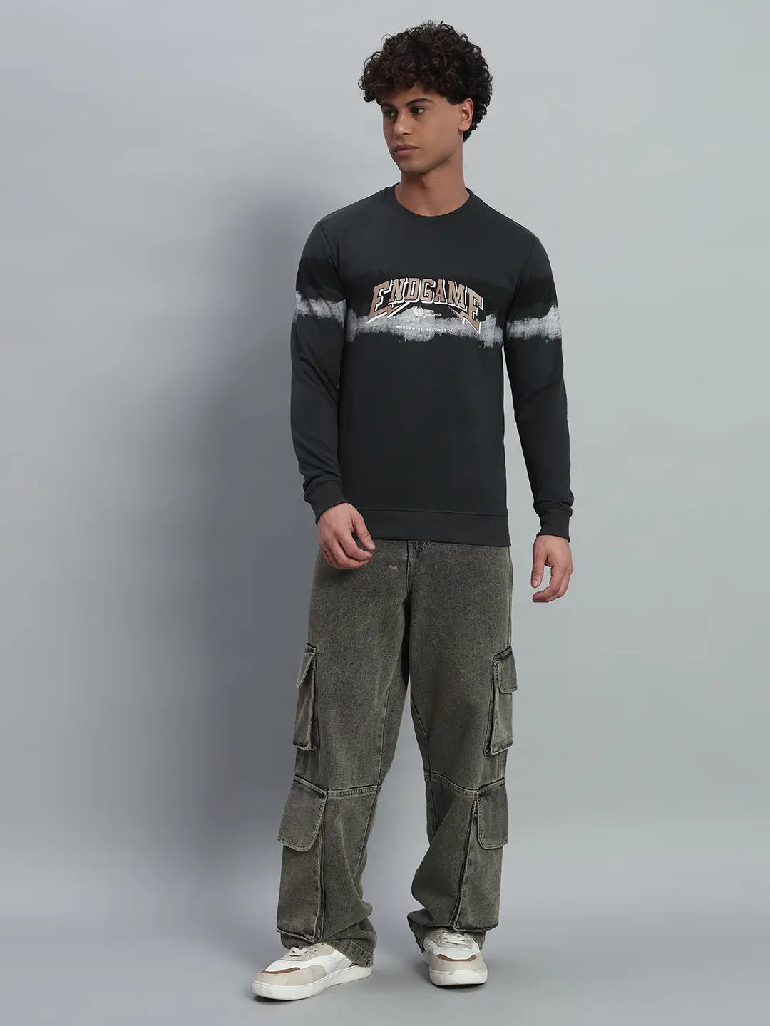 Printed Round Neck Sweatshirt [PW-JE-137]