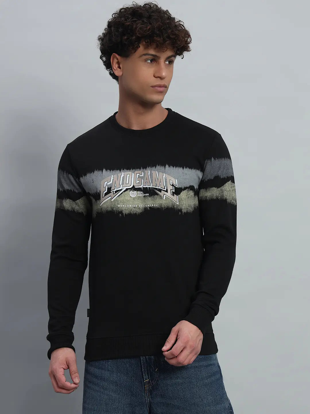 Printed Round Neck Sweatshirt [PW-JE-137]