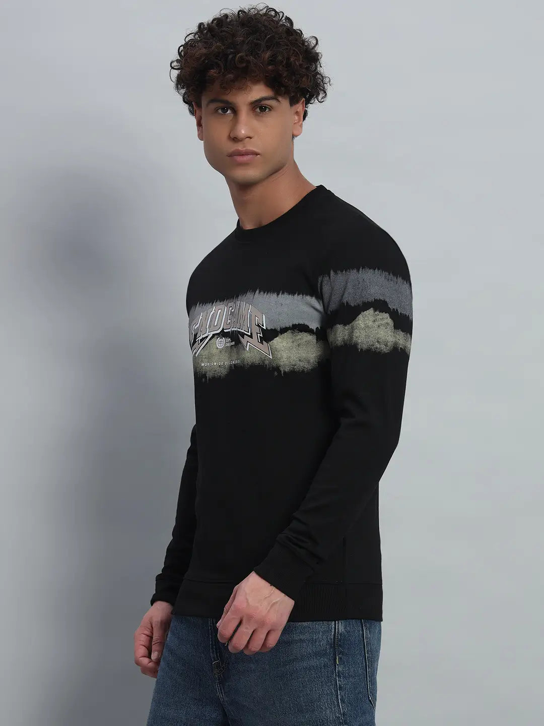 Printed Round Neck Sweatshirt [PW-JE-137]