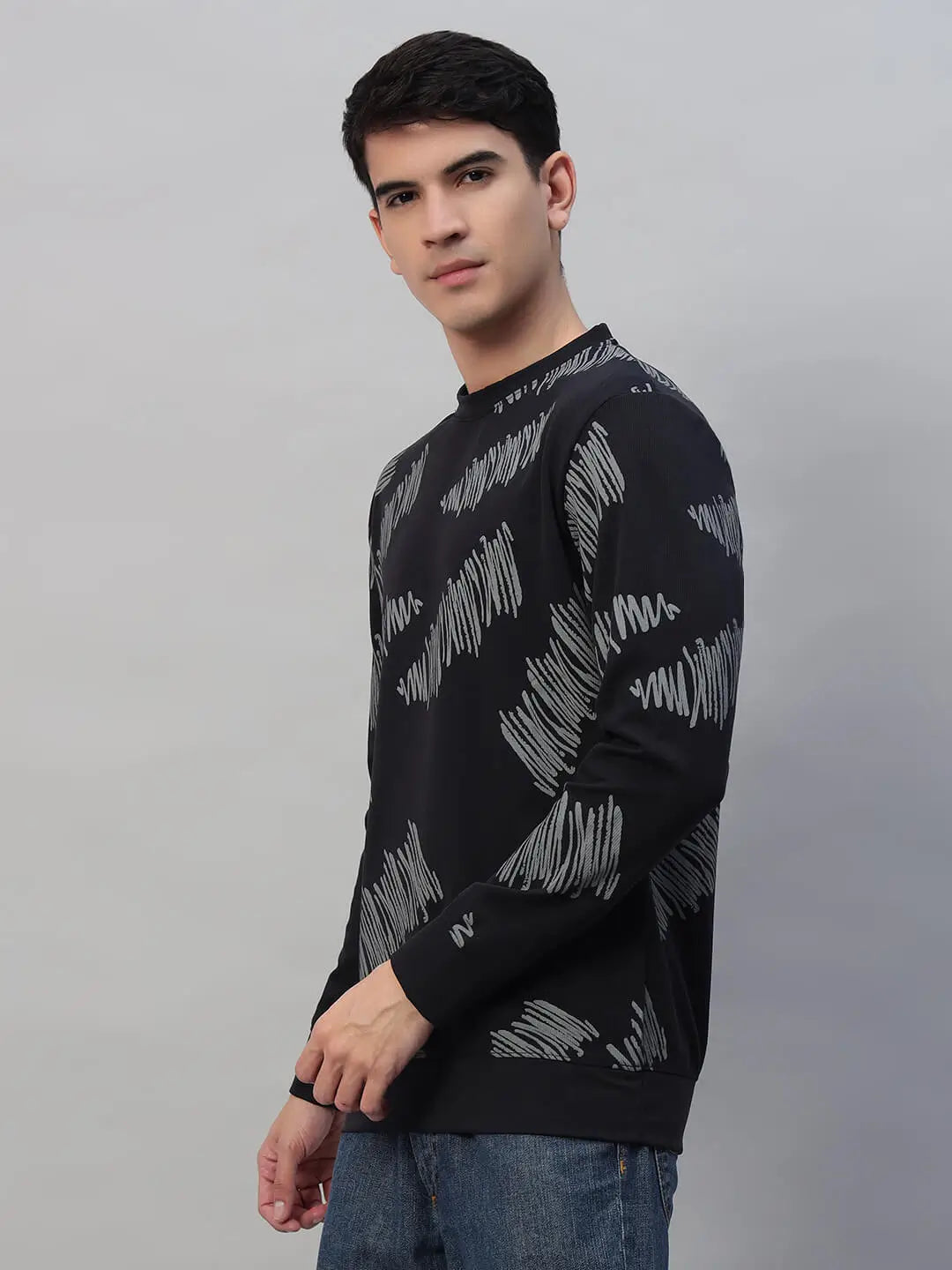 Printed Round Neck Sweatshirt [PW-Y-4336]