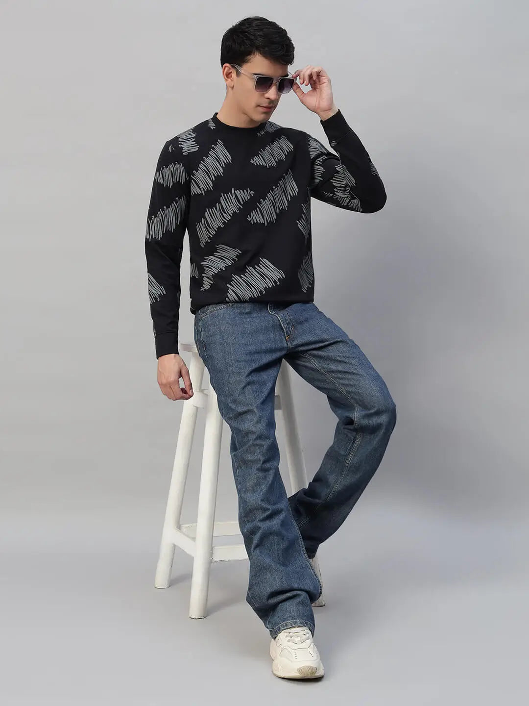 Printed Round Neck Sweatshirt [PW-Y-4336]
