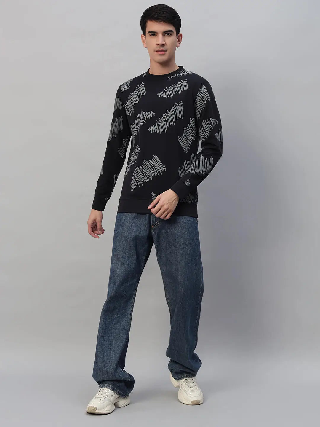 Printed Round Neck Sweatshirt [PW-Y-4336]