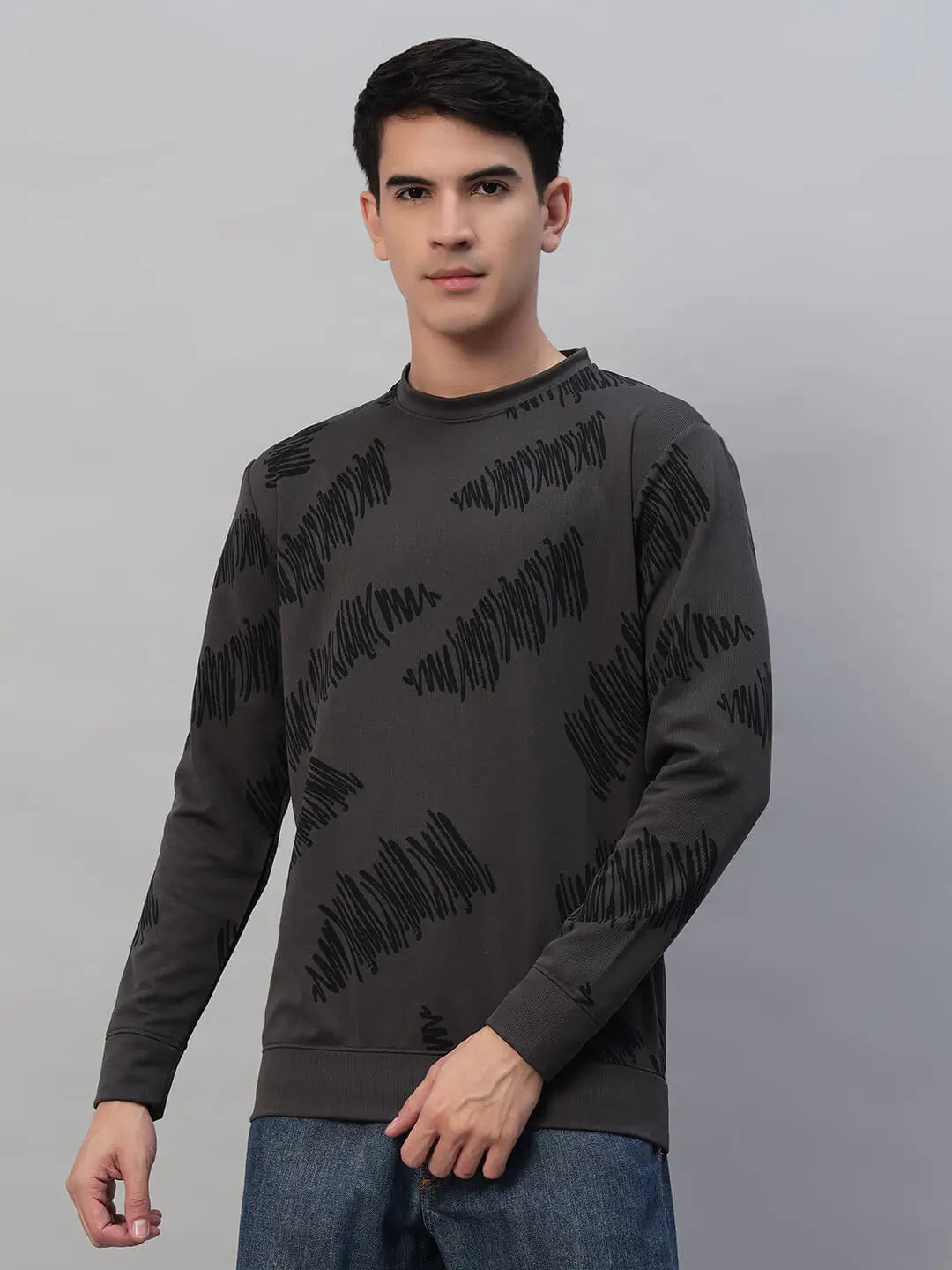 Printed Round Neck Sweatshirt [PW-Y-4336]
