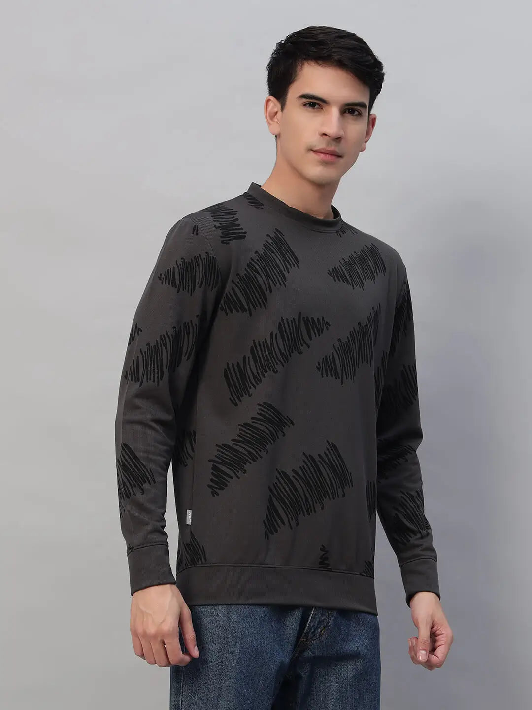 Printed Round Neck Sweatshirt [PW-Y-4336]