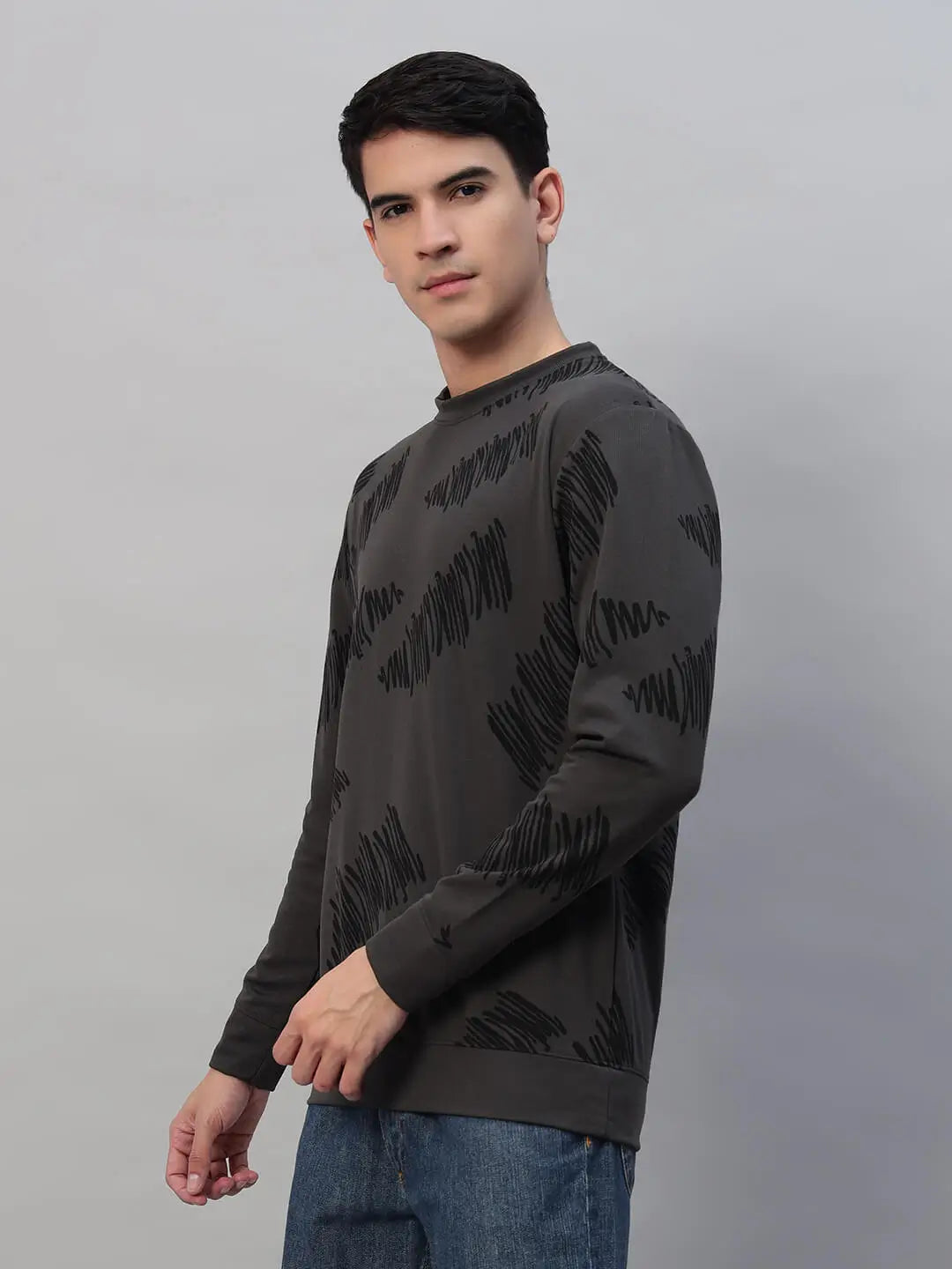 Printed Round Neck Sweatshirt [PW-Y-4336]