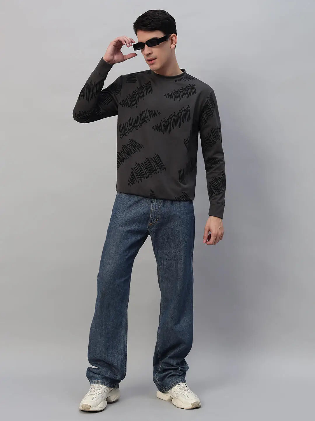 Printed Round Neck Sweatshirt [PW-Y-4336]