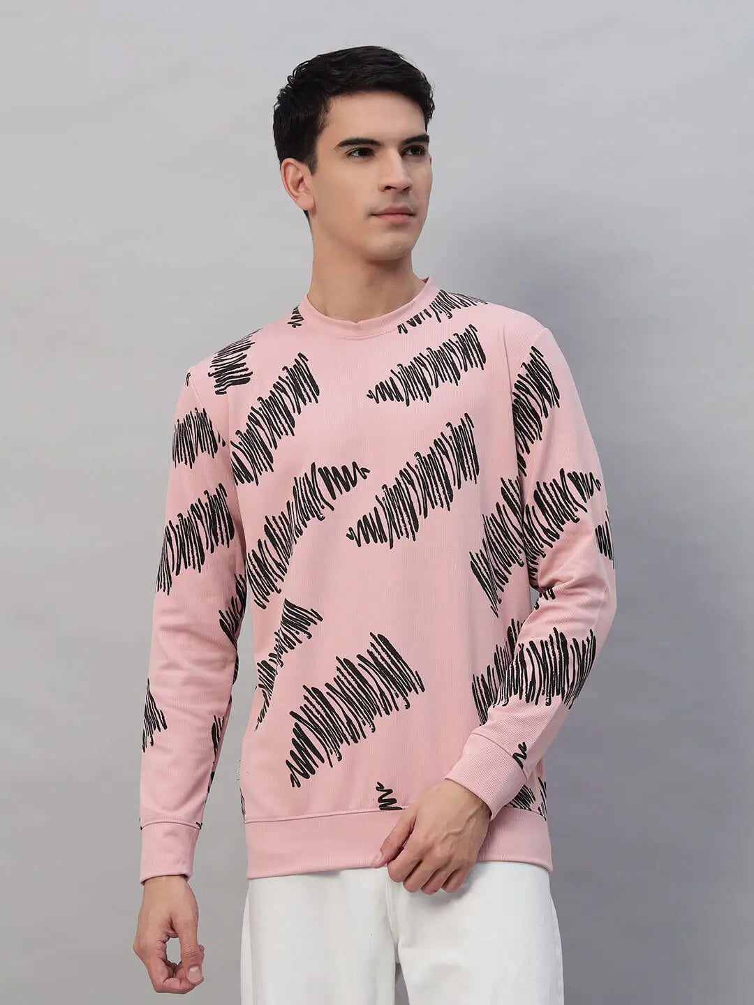 Printed Round Neck Sweatshirt [PW-Y-4336]