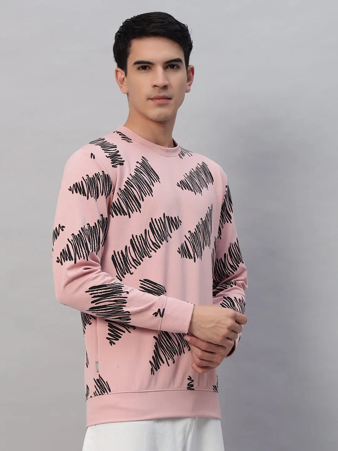 Printed Round Neck Sweatshirt [PW-Y-4336]