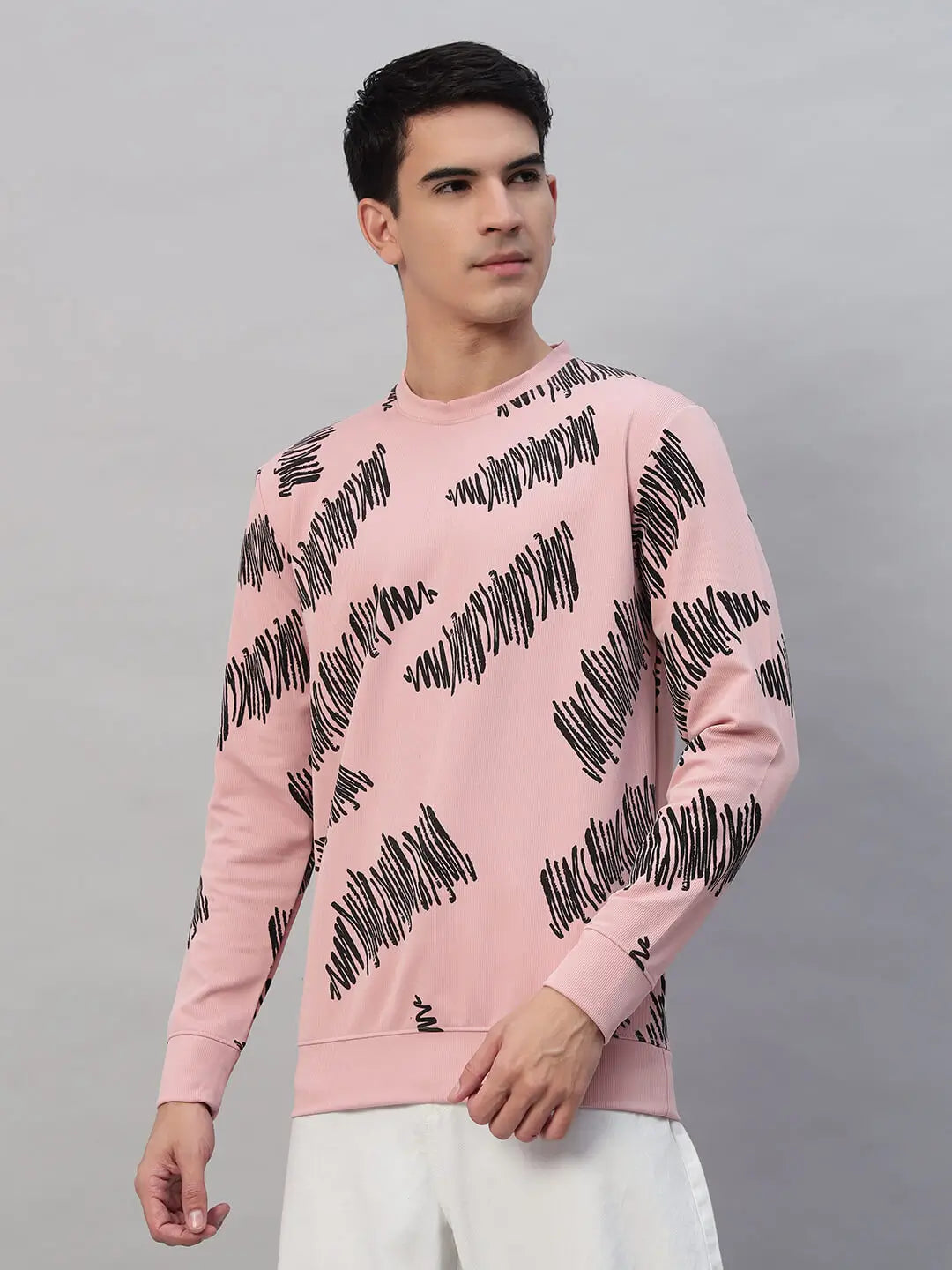 Printed Round Neck Sweatshirt [PW-Y-4336]