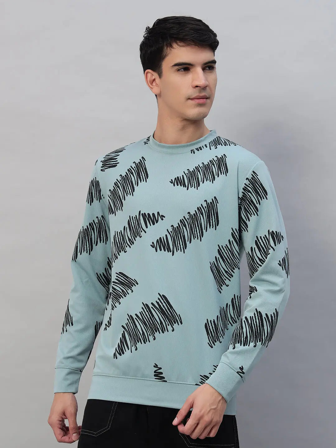 Printed Round Neck Sweatshirt [PW-Y-4336]