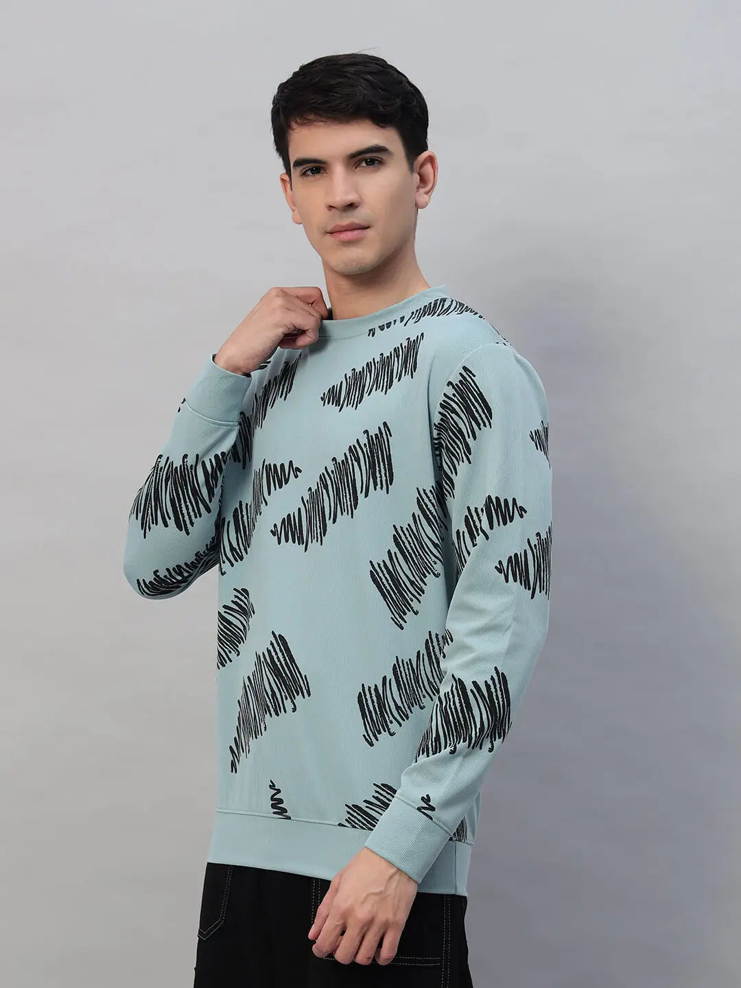 Printed Round Neck Sweatshirt [PW-Y-4336]